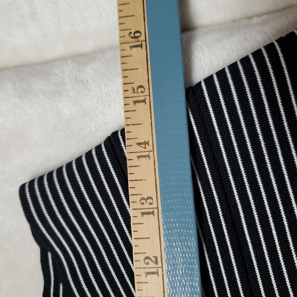 BCBG Max Azria Black & White Striped Bodycon Skirt Size L - Picture 9 of 11
